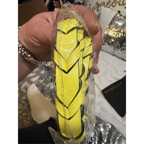Bandolier yellow & silver braided Zoey crossbody /belt/strap rare htf NIP NWT - Picture 2 of 5